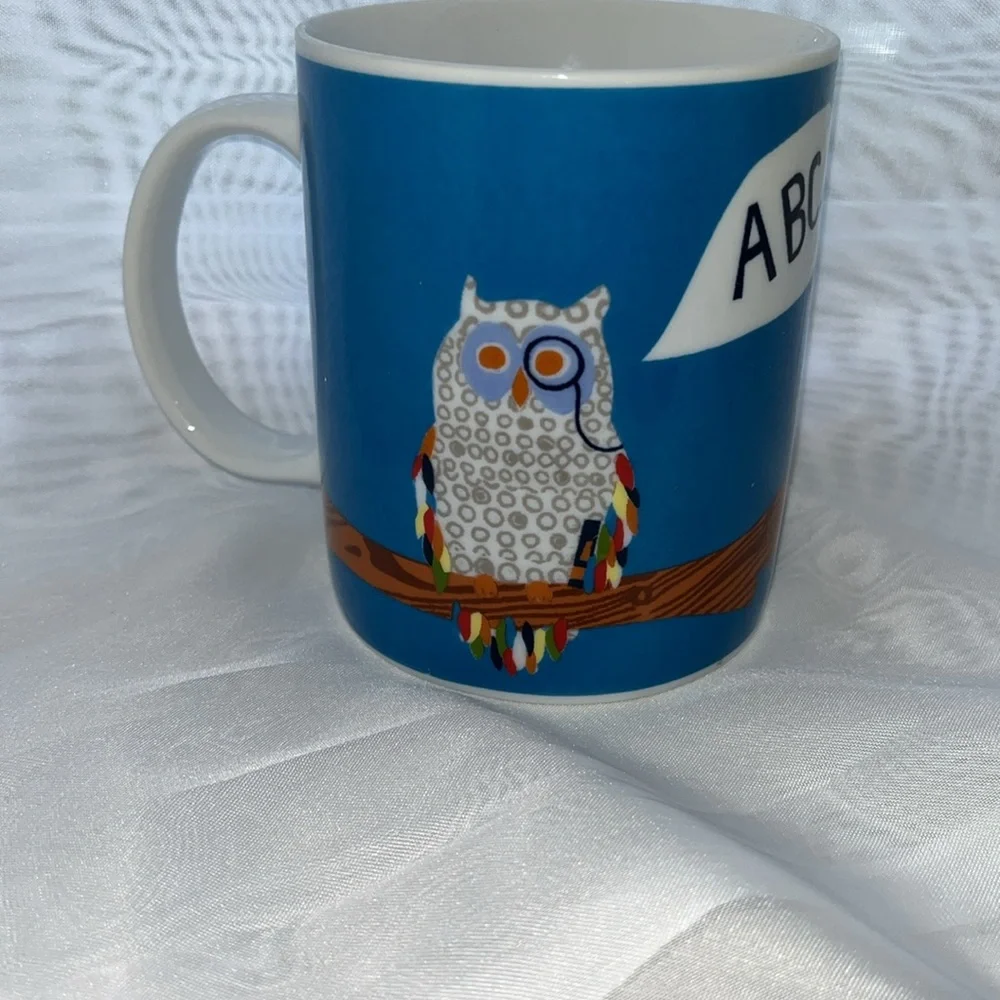Teacher Coffee Mug West Elm Teach For America Owls Teaching Ceramic EUC School